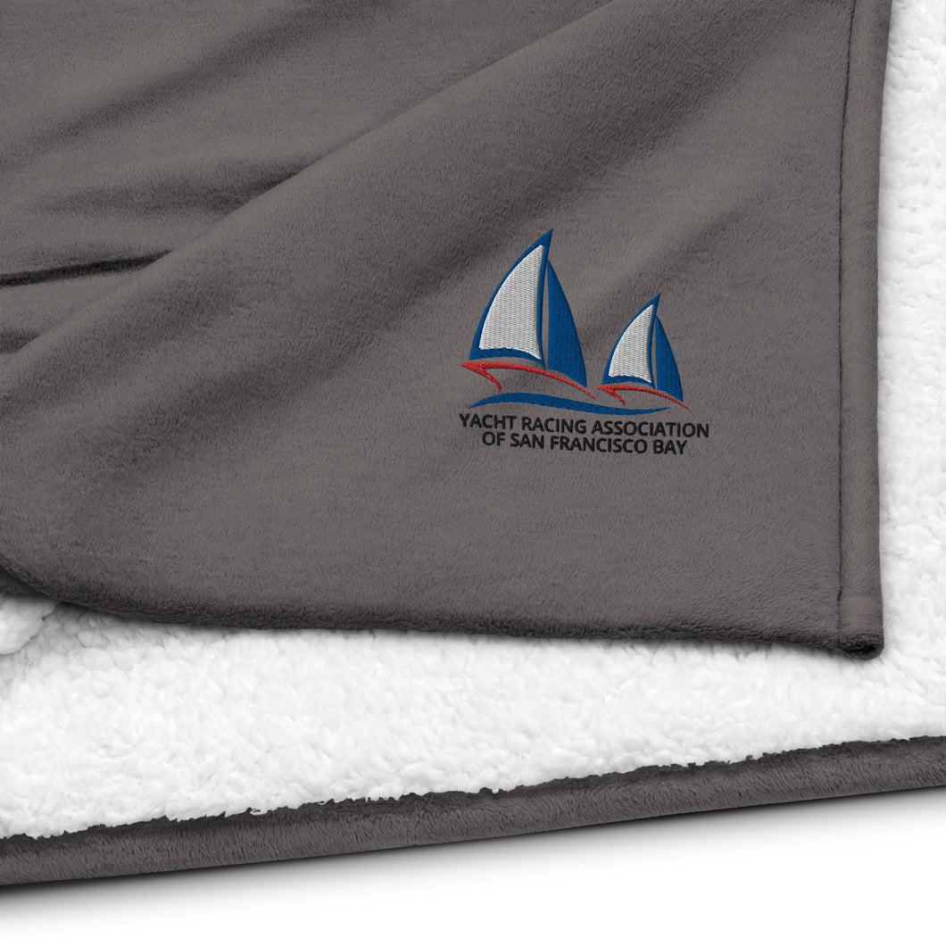 YRA Logo sherpa blanket